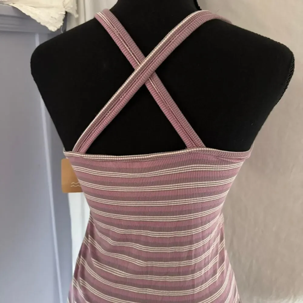 Striped racer back tank top bixby nomad girls large 12 14 boho‎ Summer rayon